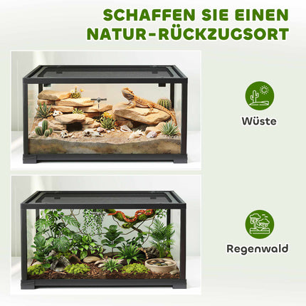 Reptile Vivarium, 86L, Sliding Doors, Secure, 60x45x32 cm