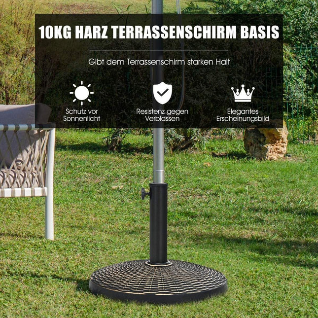 Sonnenschirmständer aus Harz mit 46 cm Durchmesser bronze