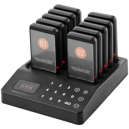 Restaurant Pager System – 10 Pagers, 400m, Vibrate & Flash