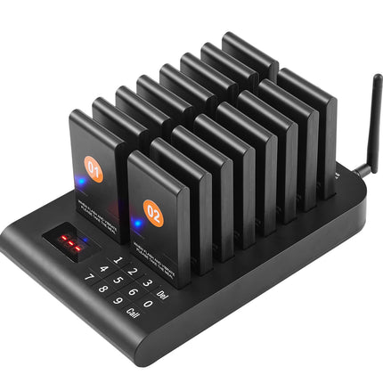Restaurant Pager System, 16 Guest Pagers, 500m Range