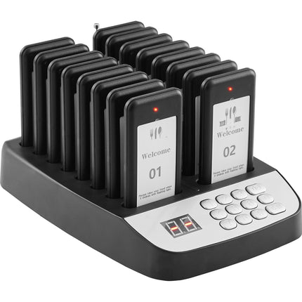 Restaurant Pager System, 500m Range, 16 Buzzers