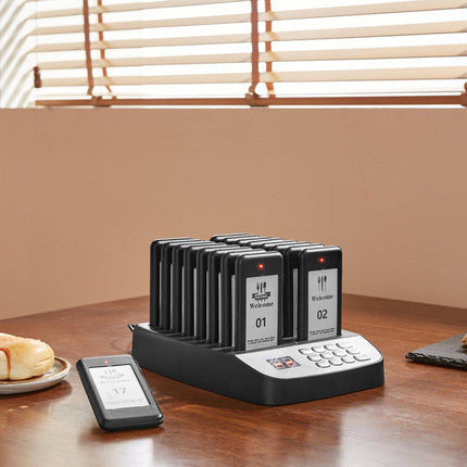 Restaurant Pager System, 500m Range, 16 Buzzers