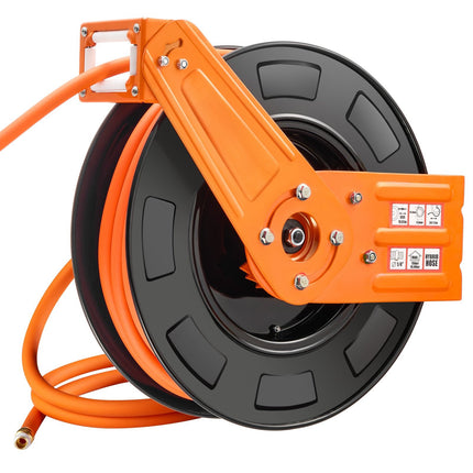 Retractable Air Hose Reel, 3/8 in x 65 ft, 300 PSI