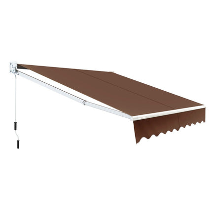 Retractable Awning 2.5x2m, UV & Water Resistant, Brown
