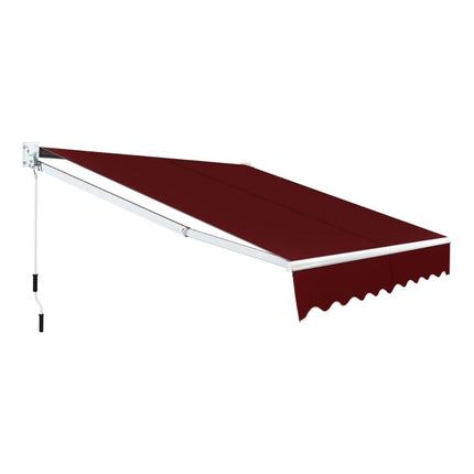Retractable Awning, 2.5x2m, UV & Water Resistant, Red