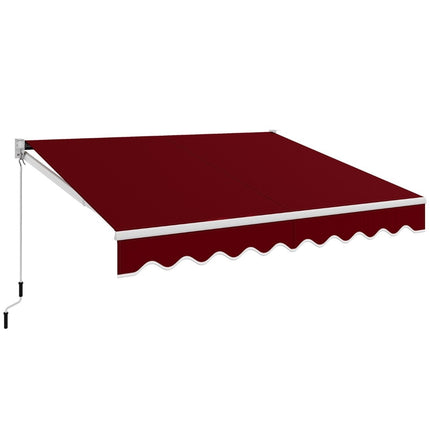 Retractable Awning, 3x2.5m, UV & Water Resistant, Wine Red