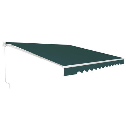 Gelenkarmmarkise mit Kurbel, 3x2,5m, Grün, Aluminium