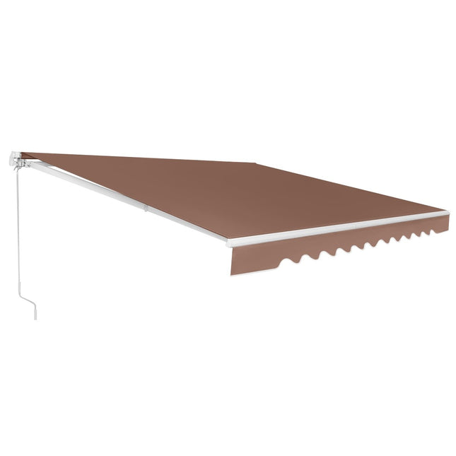 Zatahovací markýza s klikou, hnědá, 2,5 x 2 m