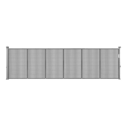 Retractable Baby Gate, 110 in Wide, 34 in Tall, Gray