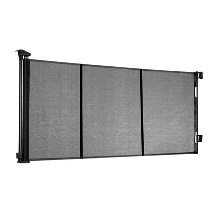 Retractable Baby Gate, 122 in Extra Wide Mesh, Black