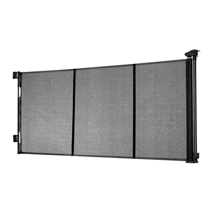 Retractable Baby Gate, 122 in Extra Wide Mesh, Black