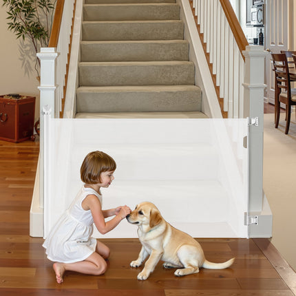 Retractable Baby Gate 1850mm Wide, 795mm Tall, Security Lock