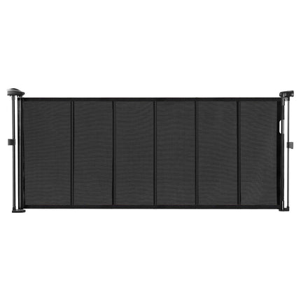 Retractable Baby Gate, 34 in Tall, Extends to 71 in, Black