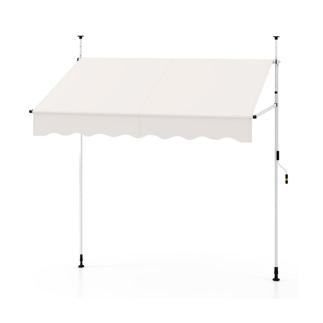 Ausfahrbare Balkonmarkise, 200cm, ohne Bohren, UV-beständig