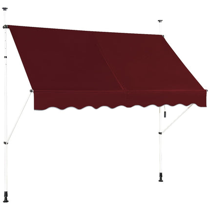 Ausfahrbare Balkonmarkise, 250 cm, UV-beständig, Rot