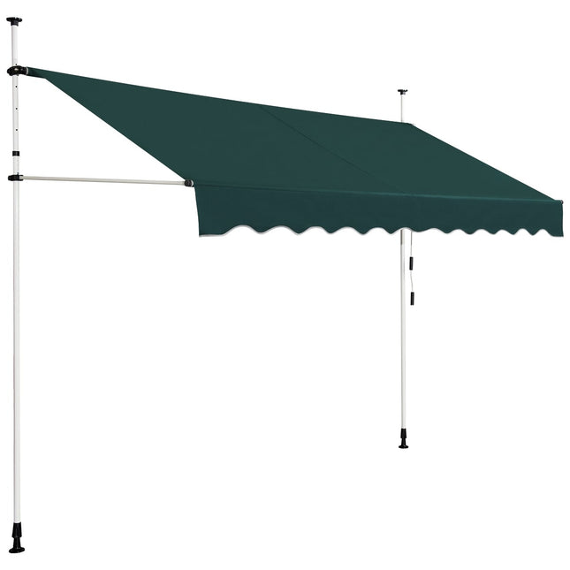 Einziehbare Balkonmarkise, 300 cm, ohne Bohren, UV-beständig