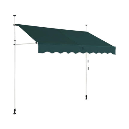 Zatahovací balkonová markýza, 350 cm, odolná vůči UV, zelená