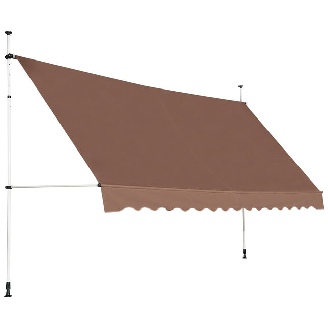 Sonnenschutzmarkise für Balkon, einziehbar, 400 cm, UV-beständig, verstellbar