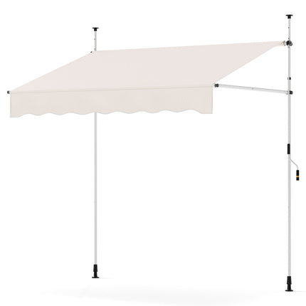 Ausziehbare Balkonmarkise, bohrfrei, UV-beständig, 200 cm
