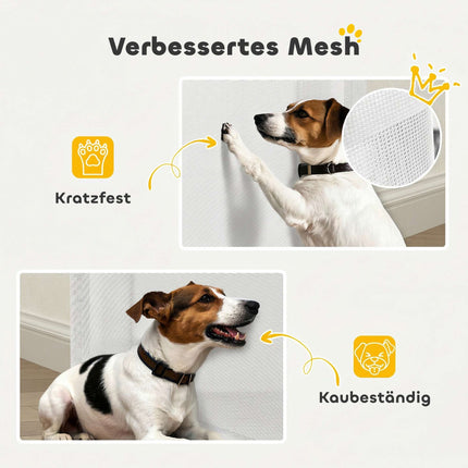 Retractable Dog Gate, 140 cm, Easy One-Hand Operation