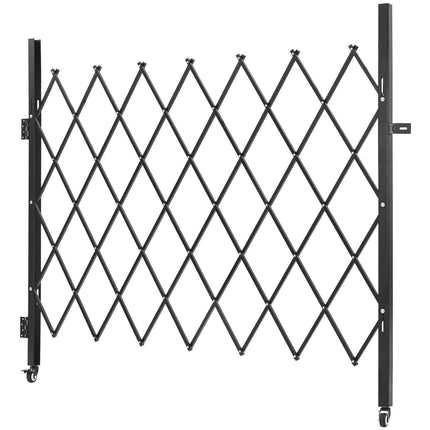 Retractable Folding Security Gate, Steel, 180 x 161 cm