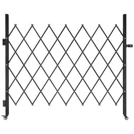 Retractable Folding Security Gate, Steel, 180 x 161 cm