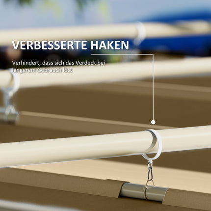 Zatahovací zahradní pergola, 3x3 m, khaki, střecha UPF30+