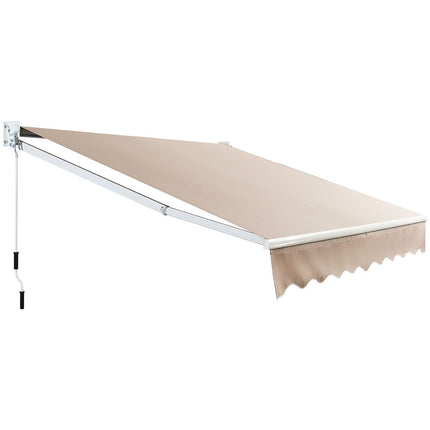 Einziehbare Markise, Wasserabweisendes Polyester, 295x250 cm, Beige