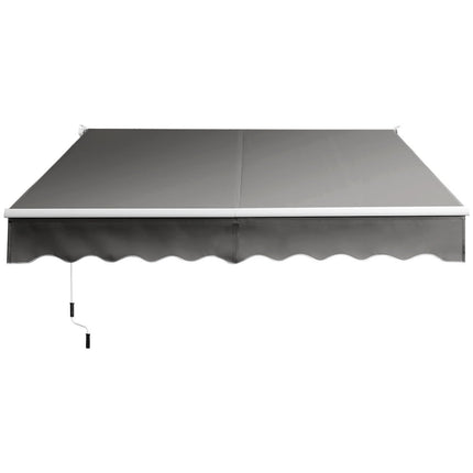 Retractable Patio Awning, 295x250 cm, Grey, Aluminum