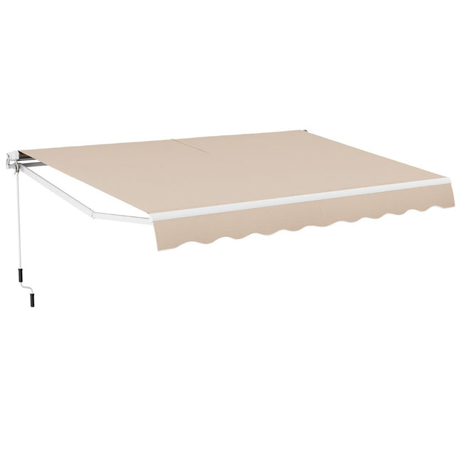 Einziehbare Terrassenmarkise, 400x250 cm, Beige, Sonnenschutz