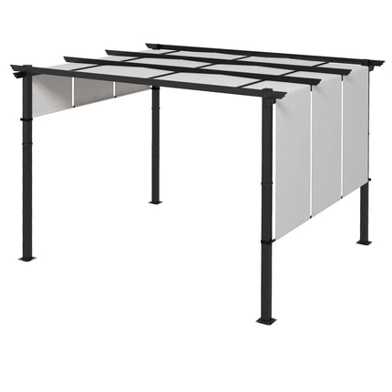 Retractable Pergola 3x3.5m, Steel Frame, UV Protection