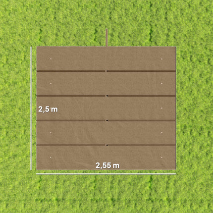Zatahovací střecha pergoly 3x3 m, hnědá, polyester