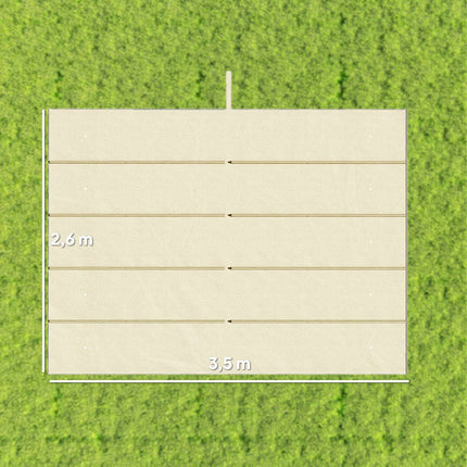 Einziehbare Pergola-Markise 4x3m, Creme, Wetterfest