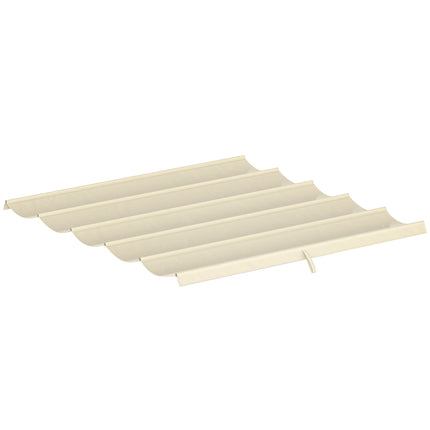 Einziehbare Pergola-Ersatzüberdachung 3x3m, Creme, Polyester