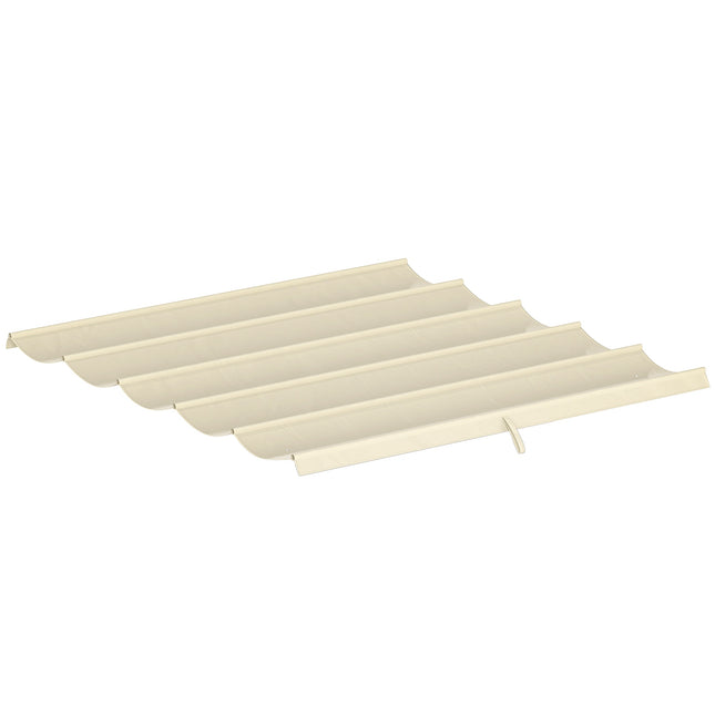 Einziehbare Pergola-Ersatzüberdachung 3x3m, Creme, Polyester
