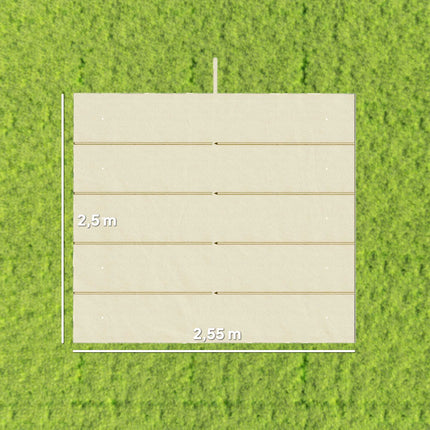 Einziehbare Pergola-Ersatzüberdachung 3x3m, Creme, Polyester