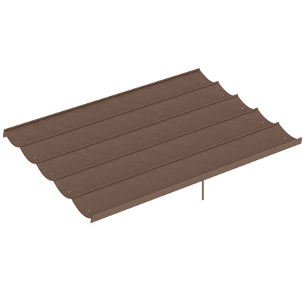 Einziehbare Pergola-Ersatzüberdachung, 4x3m, Kaffee, Polyester