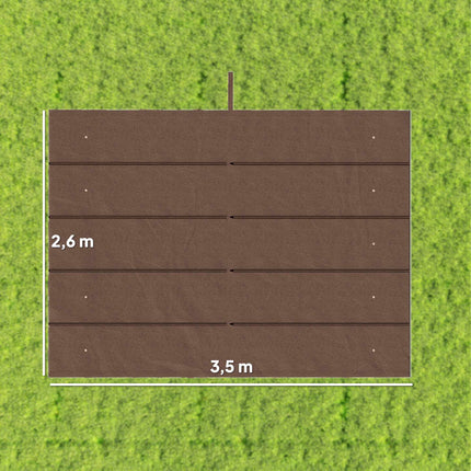 Einziehbare Pergola-Ersatzüberdachung, 4x3m, Kaffee, Polyester