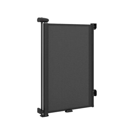 Retractable Safety Gate 140 cm for Babies and Dogs, Black, 97 cm High
