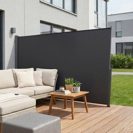 Retractable Side Awning, 180 x 300 cm, Waterproof Privacy Screen