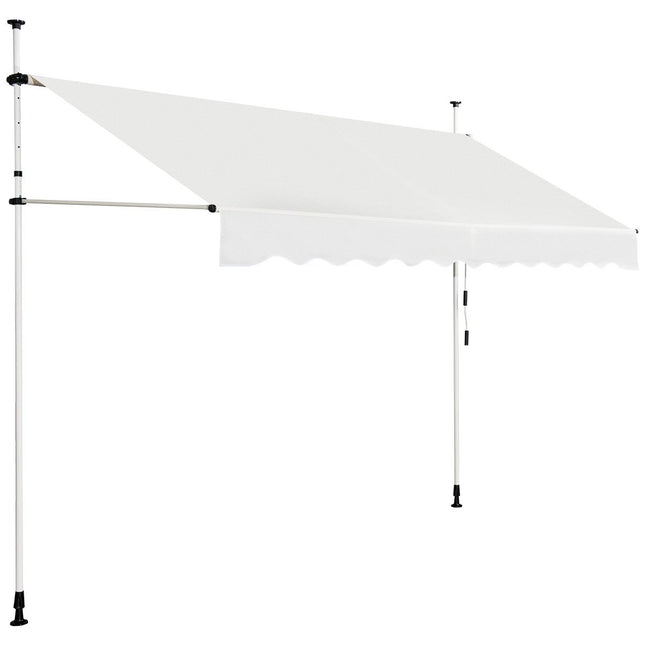 Ausziehbare Sonnenmarkise, 300 x 120 cm, Beige