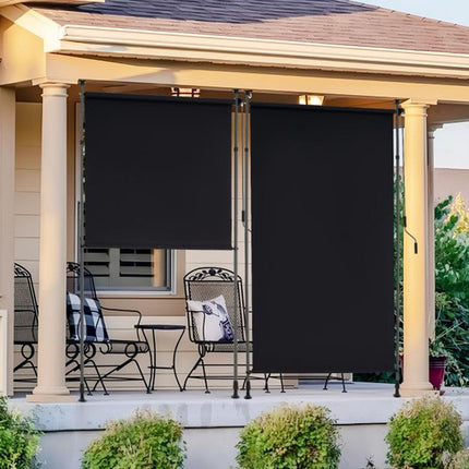 Retractable Vertical Patio Sun Shade, Crank, 150cm