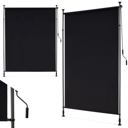 Retractable Vertical Patio Sun Shade, Crank, 150cm