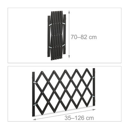Retractable dog grid Black