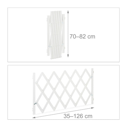Rail rétractable pour chien en blanc