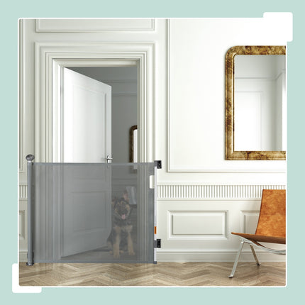 Retractable safety gate
