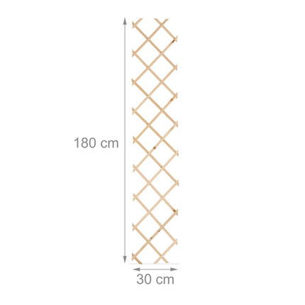 Retractable trellis in wood, set of 3