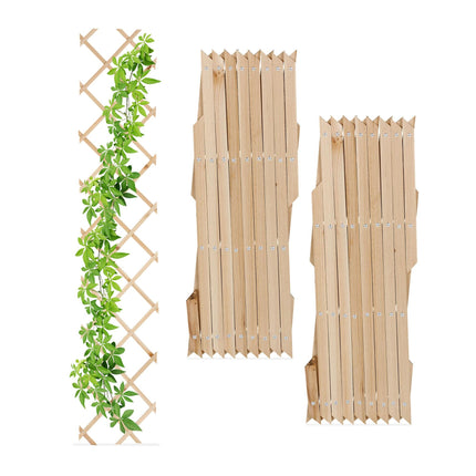 Retractable trellis in wood, set of 3