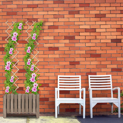 Retractable trellis in wood, set of 3