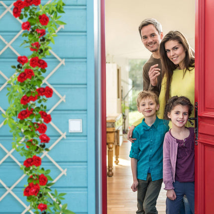 Retractable trellis in wood, set of 3